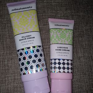 Refreshments Pillowy Shave Cream & Lusc. hand Crm